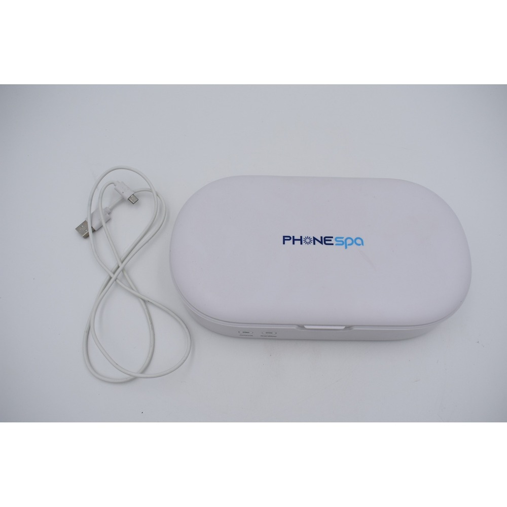 Tzumi PhoneSpa UV Phone & Accessory Sanitizer White Model 7464 with USB Cable